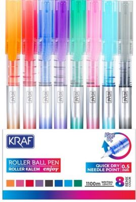 Kraf Roller Kalem Enjoy İğne Uç 0,5 mm 299 8 Renk - 1