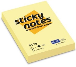 Kraf Yapışkanlı Not Kağıdı 51X76 Sarı 5176 - KRAF