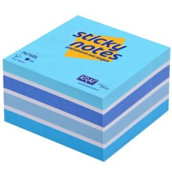 Kraf Yapışkanlı Not Kağıdı Küp 76X76 400Yp Pastel Blue 7676BL - KRAF