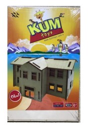 Kum Toys Ahşap Ev Maket 1 - KUM TOYS
