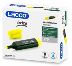 Lacco 210 Brite Fosforlu Kalem Sarı - 3