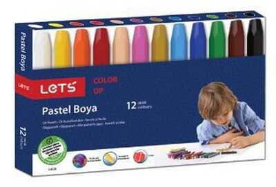 Lets Pastel Boya Takımı Karton Kutu 12 Renk - 1