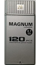 Magnum Min 0,7 mm 2B 120 li, Silver - MAGNUM