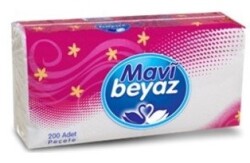 Mavi Beyaz Servis Peçete 24x25 cm 200 lü - MAVİ BEYAZ