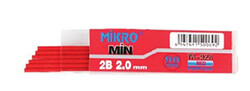 Mikro M-928 Kırmızı Min 90 mm 2B 2,0 mm 6 lı Tüp - MİKRO