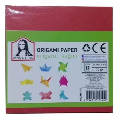 Mona Lisa Origami Kağıdı 11,9x11,9 cm 70 gr 50 yp - 1