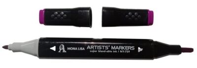 Mona Lisa TouchBlack Çift Uçlu Artist Marker 12 Renk - 4