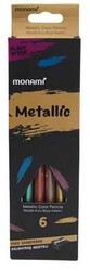 Monami Kuru Boya Kalem Takımı Metalik Jumbo 6 Renk - MONAMI