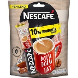 Nescafe 2si1 Arada Şekersiz 10 lu - NESTLE
