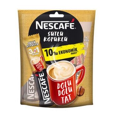 Nescafe 3ü1 Arada Sütlü Köpüklü 10 lu - 1