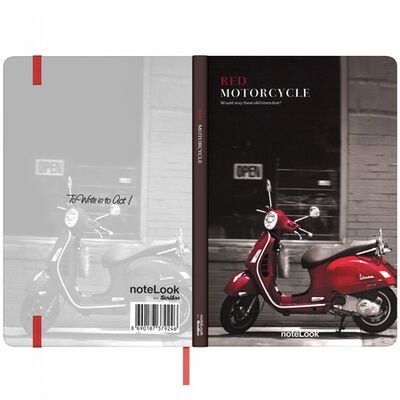 Notelook Defter A5 Red Motorcycle , Çizgili 100 yp - 3
