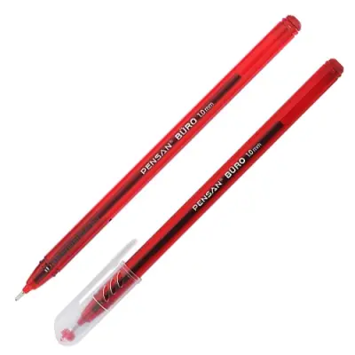 Pensan 2270 Büro Tükenmez Kalem 1,0 mm, Kırmızı - 1