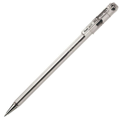 Pentel BK77 Çelik Uç Tükenmez Kalem 0,7 mm, Siyah - 1
