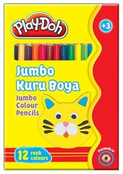 Play-Doh Jumbo Kuru Boya Kalem 12 Renk - PLAY-DOH