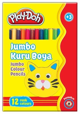 Play-Doh Jumbo Kuru Boya Kalem 12 Renk - 1