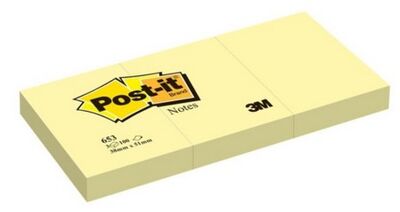 Post-it 653 Yapışkanlı Not Kağıdı 38x51 mm 100 yp 3 lü - 1