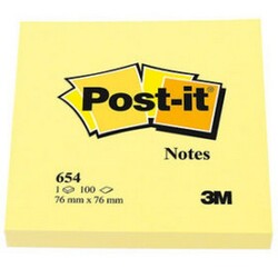 Post-it 654 Yapışkanlı Not Kağıdı 76x76 mm 100 yp - 1