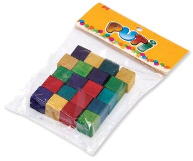 Puti Ahşap Küp Renkli 20 Li - 1