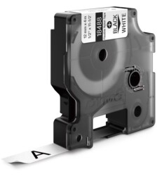 RhinoPRO Esnek Naylon Şerit 12mmx3,5m Beyaz/Siyah - DYMO