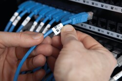 RhinoPRO Lamine Vinil 24mmx5,5 m Beyaz/Siyah - DYMO