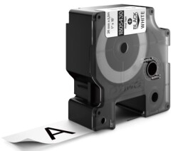 RhinoPRO Renkli Vinil Şerit 24 mmx5.5m Beyaz/Siyah - DYMO