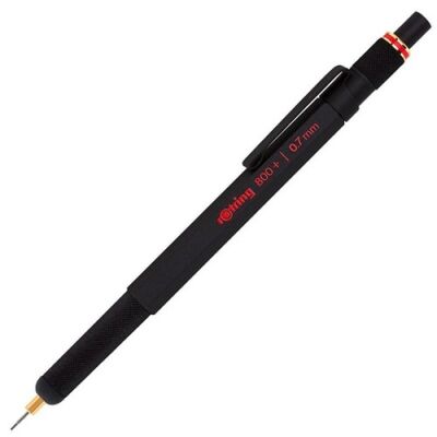 Rotring 800+ Mekanik Kurşun İki Fonksiyonlu Kalem, Siyah 0,7 mm - 1