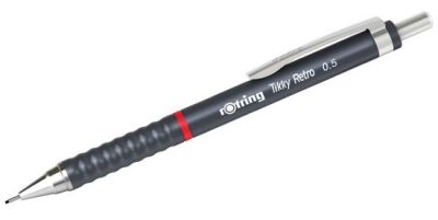 Rotring Tikky Retro Mekanik Kurşun Kalem, Metalik Gri 0,5 mm - 5