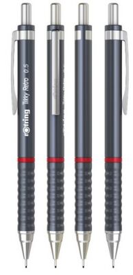 Rotring Tikky Retro Mekanik Kurşun Kalem, Metalik Gri 0,5 mm - 2