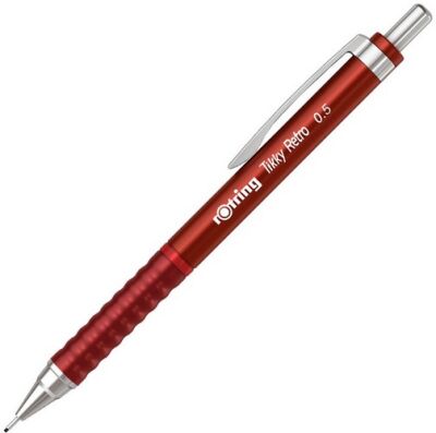 Rotring Tikky Retro Mekanik Kurşun Kalem, Metalik Kırmızı 0,5 mm - 1