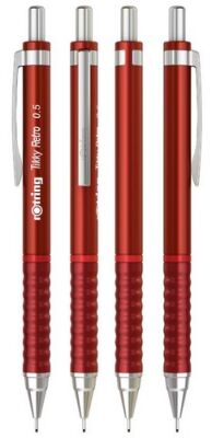 Rotring Tikky Retro Mekanik Kurşun Kalem, Metalik Kırmızı 0,5 mm - 2
