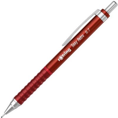 Rotring Tikky Retro Mekanik Kurşun Kalem, Metalik Kırmızı 0,7 mm - 1