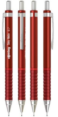 Rotring Tikky Retro Mekanik Kurşun Kalem, Metalik Kırmızı 0,7 mm - 2