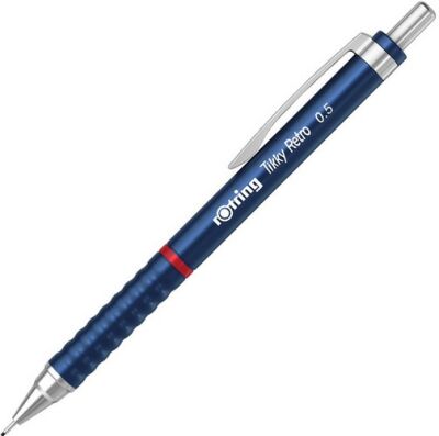 Rotring Tikky Retro Mekanik Kurşun Kalem, Metalik Mavi 0,5 mm - 1