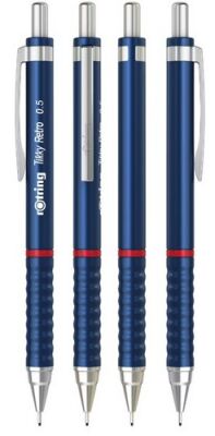 Rotring Tikky Retro Mekanik Kurşun Kalem, Metalik Mavi 0,5 mm - 2