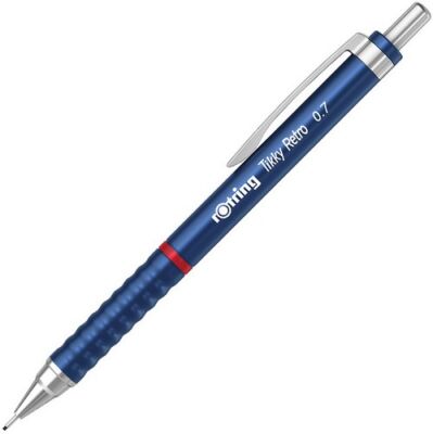 Rotring Tikky Retro Mekanik Kurşun Kalem, Metalik Mavi 0,7 mm - 1