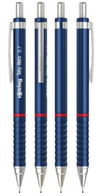 Rotring Tikky Retro Mekanik Kurşun Kalem, Metalik Mavi 0,7 mm - 2