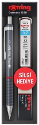Rotring Tikky Retro Versatil+Min+Silgi Okul Seti, Gri 0,7 mm - 1