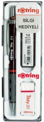 Rotring Tikky Versatil+Min+Silgi Okul Seti, Bordo 0,5 mm - 1