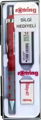 Rotring Tikky Versatil+Min+Silgi Okul Seti, Kırmızı 0,5 mm - 1