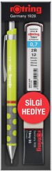 Rotring Tikky Versatil+Min+Silgi Okul Seti, Limon Yeşili 0,7 mm - ROTRING