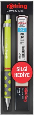 Rotring Tikky Versatil+Min+Silgi Okul Seti, Limon Yeşili 0,7 mm - 1