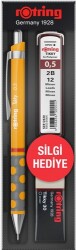 Rotring Tikky Versatil+Min+Silgi Okul Seti, Mango Turuncu 0,5 mm - ROTRING