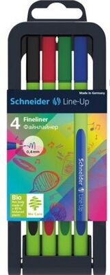 Schneider Line- Up Fineliner 0,4 mm Takım 4 Renk - 1