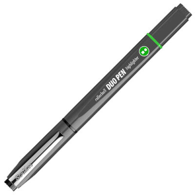 Scrikss Duo Pen Rollerball - Fosforlu Kalem Yeşil - 1