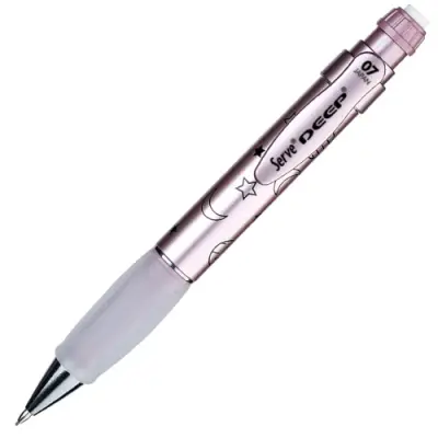 Serve Deep Mekanik Kurşun Kalem, Ay Yıdız Metalik Gül 0,7 mm - 1