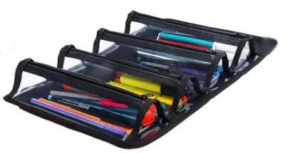 Skaer Apex X-Case Dört Gözlü Kalem Kutusu Lacivert XC-05 - 3