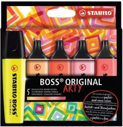 Stabilo 70/5 Boss Original Fosforlu Kalem Sıcak Renkler 5 Li Set 