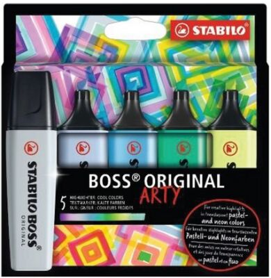 Stabilo 70/5 Boss Original Fosforlu Kalem Soğuk Renkler 5 Li Set - 1