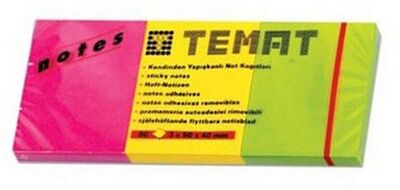 Temat Yapışkanlı Not Kağıdı 50 x 40 mm 80 yp 3 lü - 1