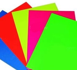 Ticon 50x70 cm Fosforlu Fon Kartonu 120 gr /m² Pembe - TICON